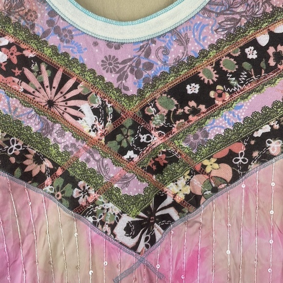 Edista T-shirt multimedia sequined T-shirt size Large - Picture 7 of 10